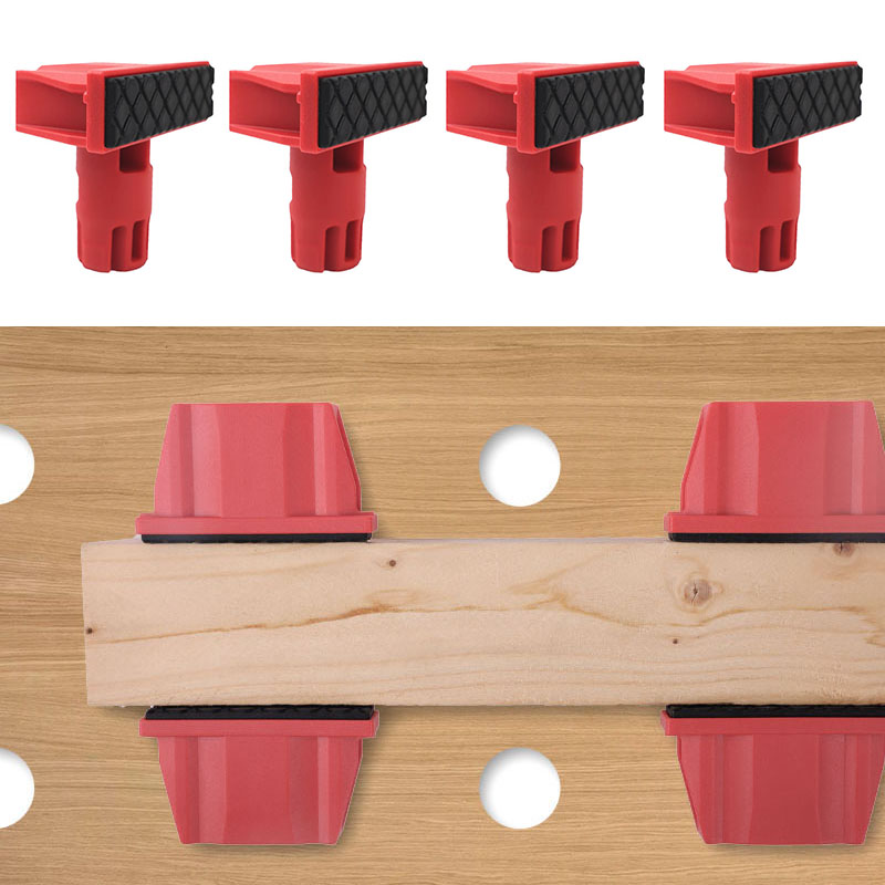 Woodworking Essential Tools - 4 قطع من الكلاب البلاستيكية، توقف