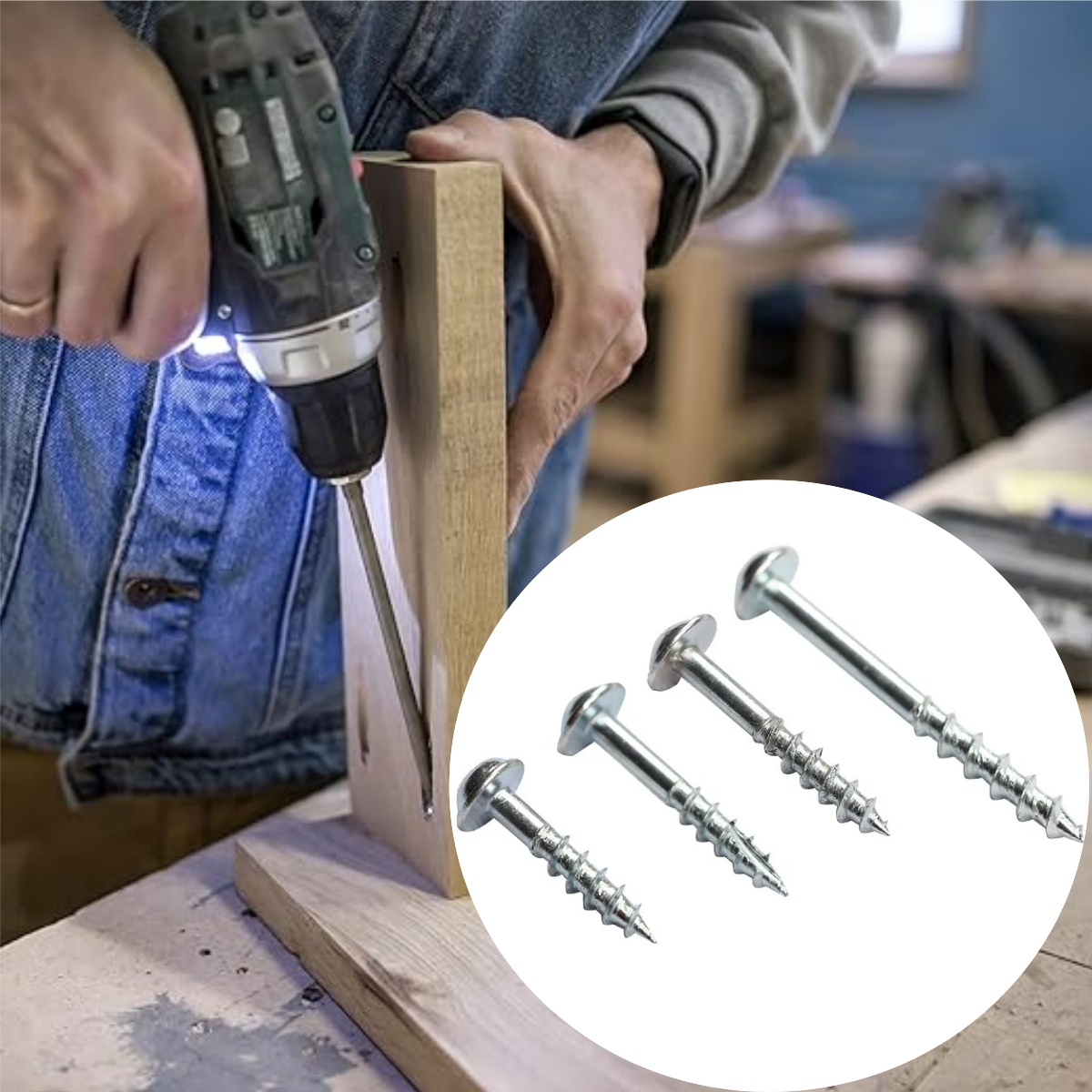 Woodworking Hacks - 100 قطعة من مسامير الجيب المطلية
