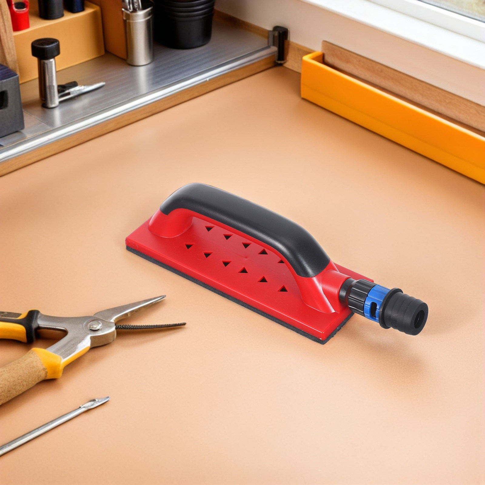 Woodworking File - قالب صنفرة بتصميم مربع لأعمال النجارة،