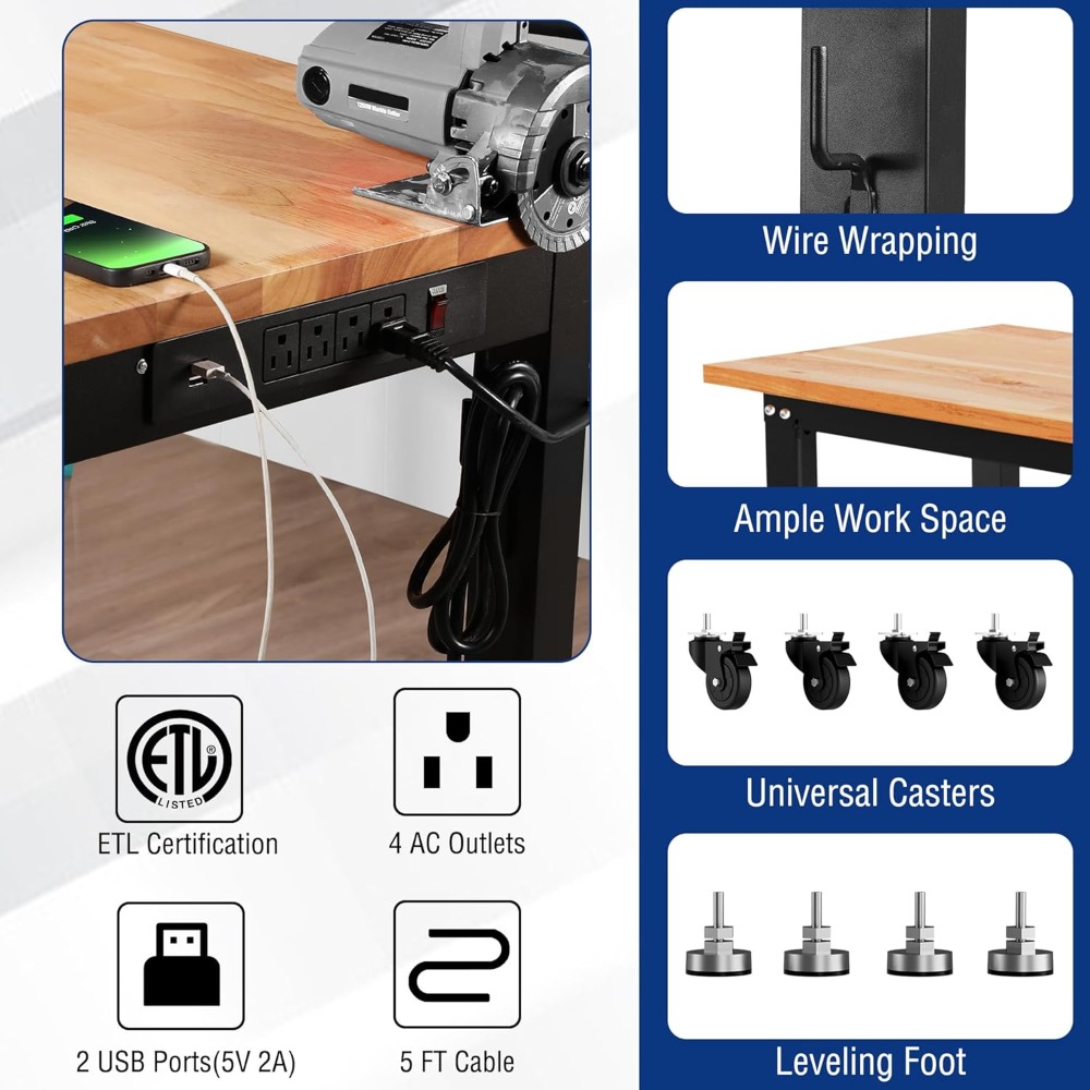 منضدة عمل جراج، منضدة عمل قابل - مراجعة Woodworking Garage وسعره